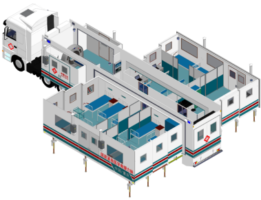 迪马工业:国内首台多级拓展移动方舱医院平台正式研发